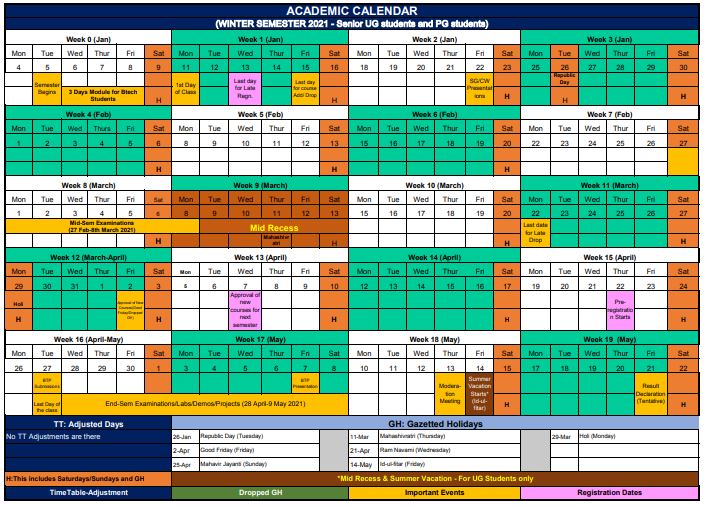 Winter Semester Ay 2020 2021 Iiit Delhi summer 2021 academic calendar uvu